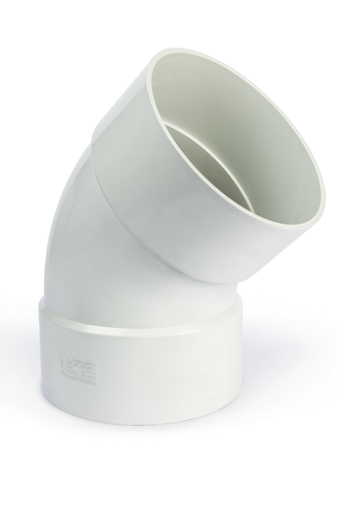 DN225 X 45D DWV PVC-U Bend FF SWJ